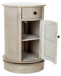 Safavieh American Homes Collection Tabitha Vintage Grey Oval Swivel Storage End Table