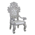 ACME Furniture Set of 2 PU Dining Arm Chairs with Button Tufted