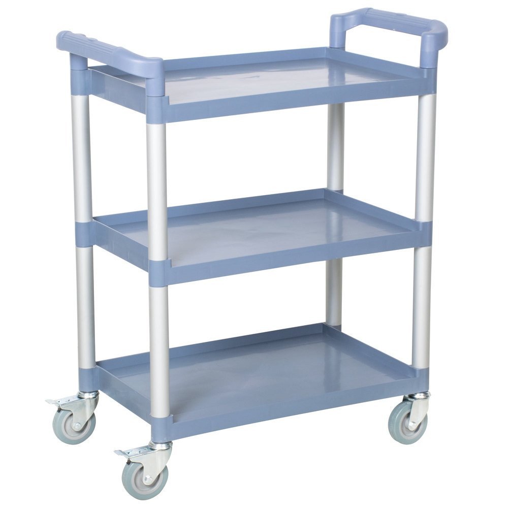 Winco USA 3-Tier Utility Cart, Gray