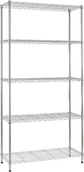 5 Tier Wire Shelving Unit Storage Shelves Metal Wire Shelf Storage Rack Adjustable Commercial Organizer Heavy Duty Layer Unit fo