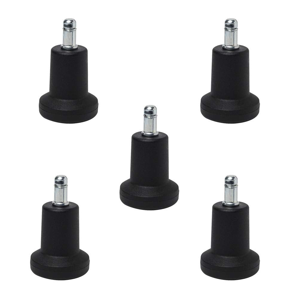 5PCS High Profile Bell Glides 2.5 Replacement Office Desk Chair or Stool Swivel Caster Wheels,Easy Conversion from Wheeled Caste