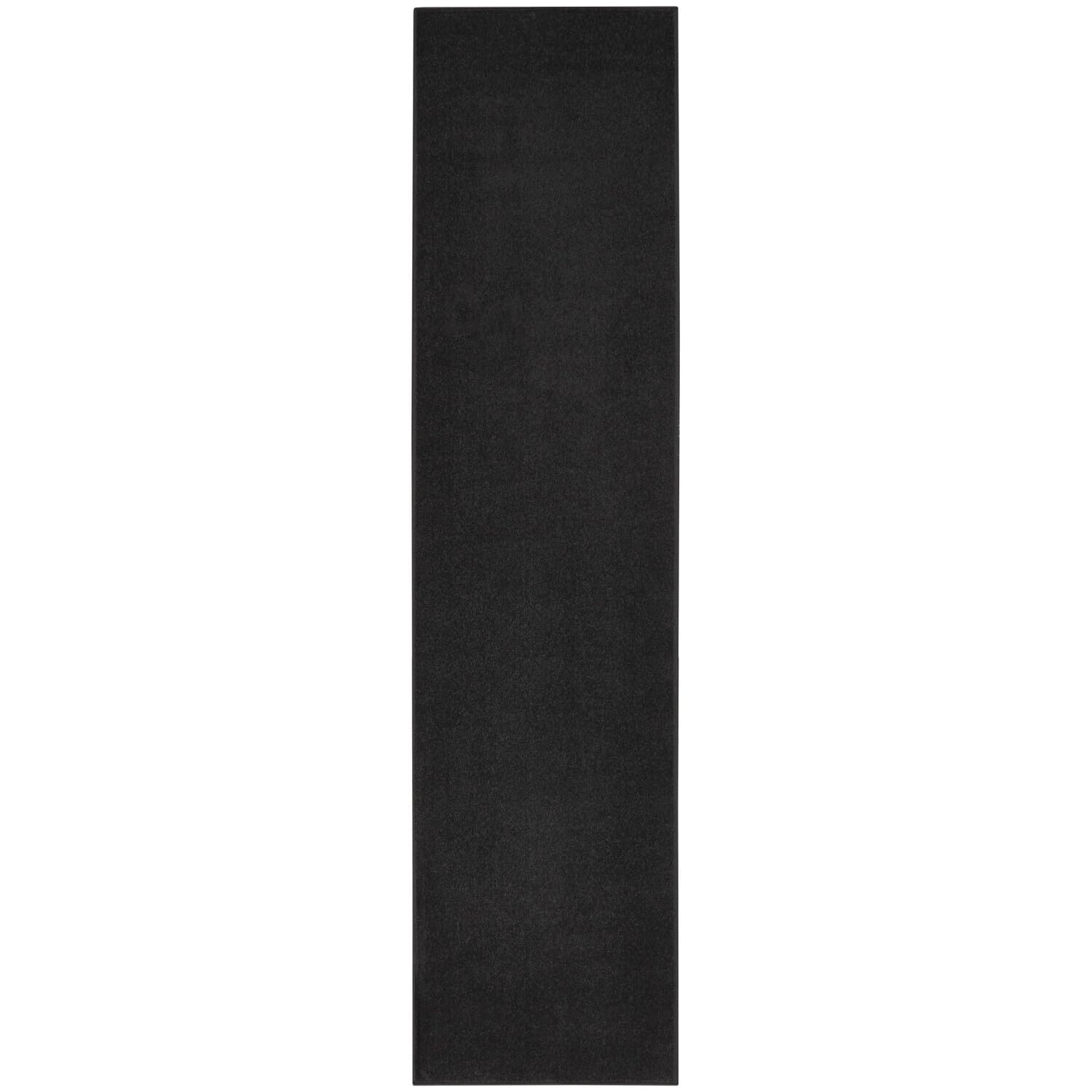 Nourison Essentials Indoor/Outdoor Black 22 x 12 Area Rug, Easy Cleaning, Non Shedding, Bed Room, Living Room, Dining Room, Ba