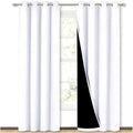 NICETOWN 100% Blackout Window Curtain Panels, Heat and Full Light Blocking Drapes with Black Liner for Nursery, 84 inches Drop T