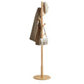 VASAGLE Solid Wood Coat Rack, Free Standing Hall Coat Tree with 7 Hooks, 3 Height Options, for Coats, Hats, Bags, Purses, for En