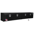 Buyers Products 1703020 Black Steel Topsider Truck Box With T-Handle Latch, 18 x 16 x 96 Inch, Truck Tool Box For Storage And Or