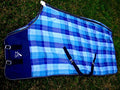 CHALLENGER 62 Horse Cotton Sheet Blanket Rug Summer Spring Blue 5304