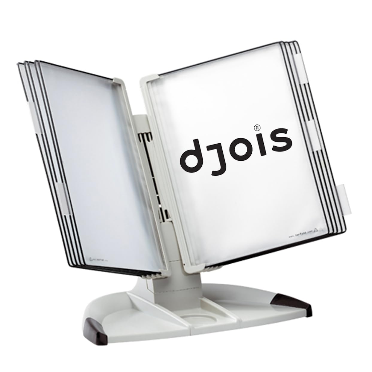 DJOIS by Tarifold - Desktop Reference System - with Desk Organizer - Durable Polypropylene Stand - Letter-Size - 10 Double-Sided