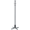 Safco Products 4163BL Costumer Coat Rack Tree, 4 Double Hooks, Black