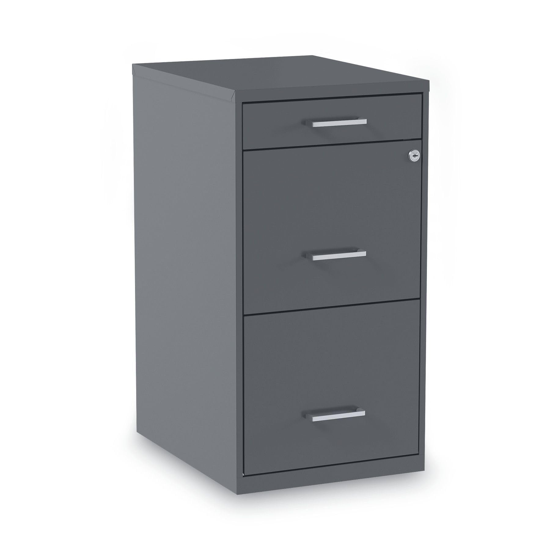 Alera 2806768 14 in. x 18 in. x 26.9 in. Soho Vertical File Cabinet - Charcoal