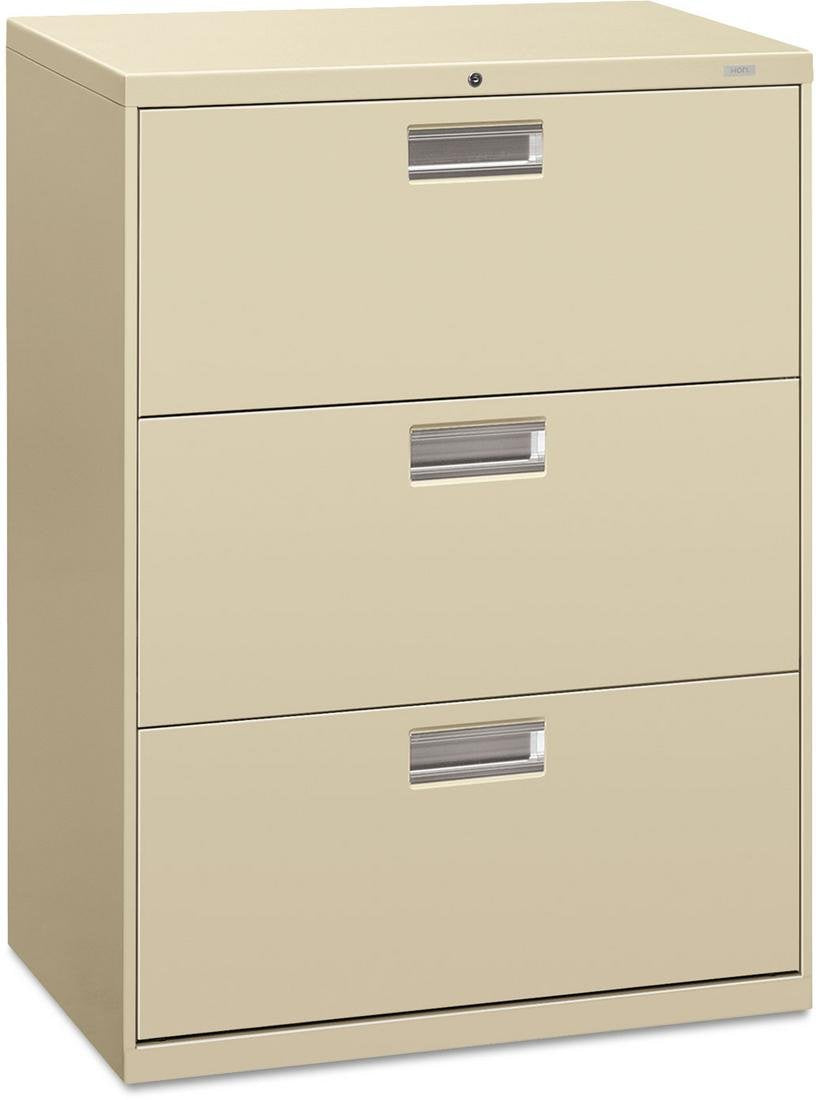 o HON Company o - 3 Drawer Lateral File W/Lock, 30x19-1/4x40-7/8, Putty