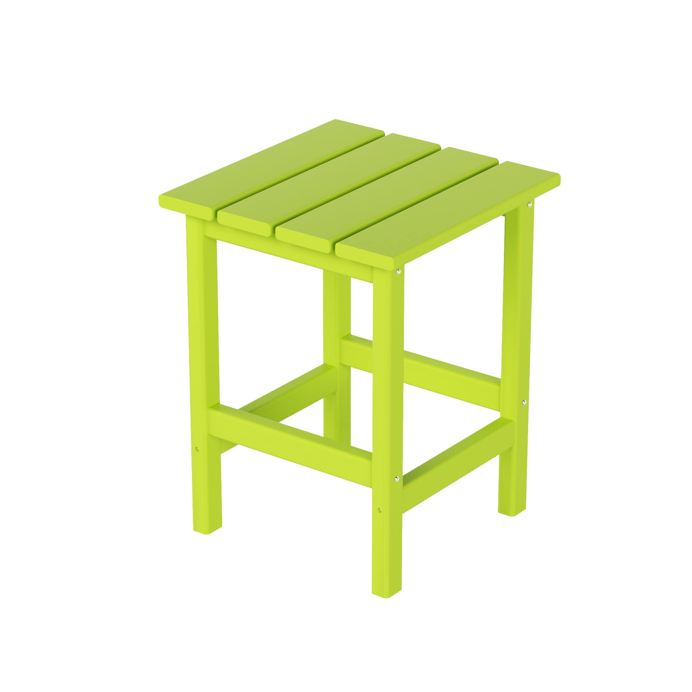 Costaelm Square Outdoor Side Tables, Adirondack Patio Tables for Outside, HDPE Patio End Table Weather Resistant, Balcony Table 