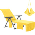 VOcOOL Lounge chair cover Beach Towel cover Microfiber Pool chair Towel chaise Lounge chair Towel cover with Pockets for Summer 