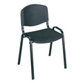 Safco 4185BL Stacking Chairs Black w/Black Frame 4/Carton