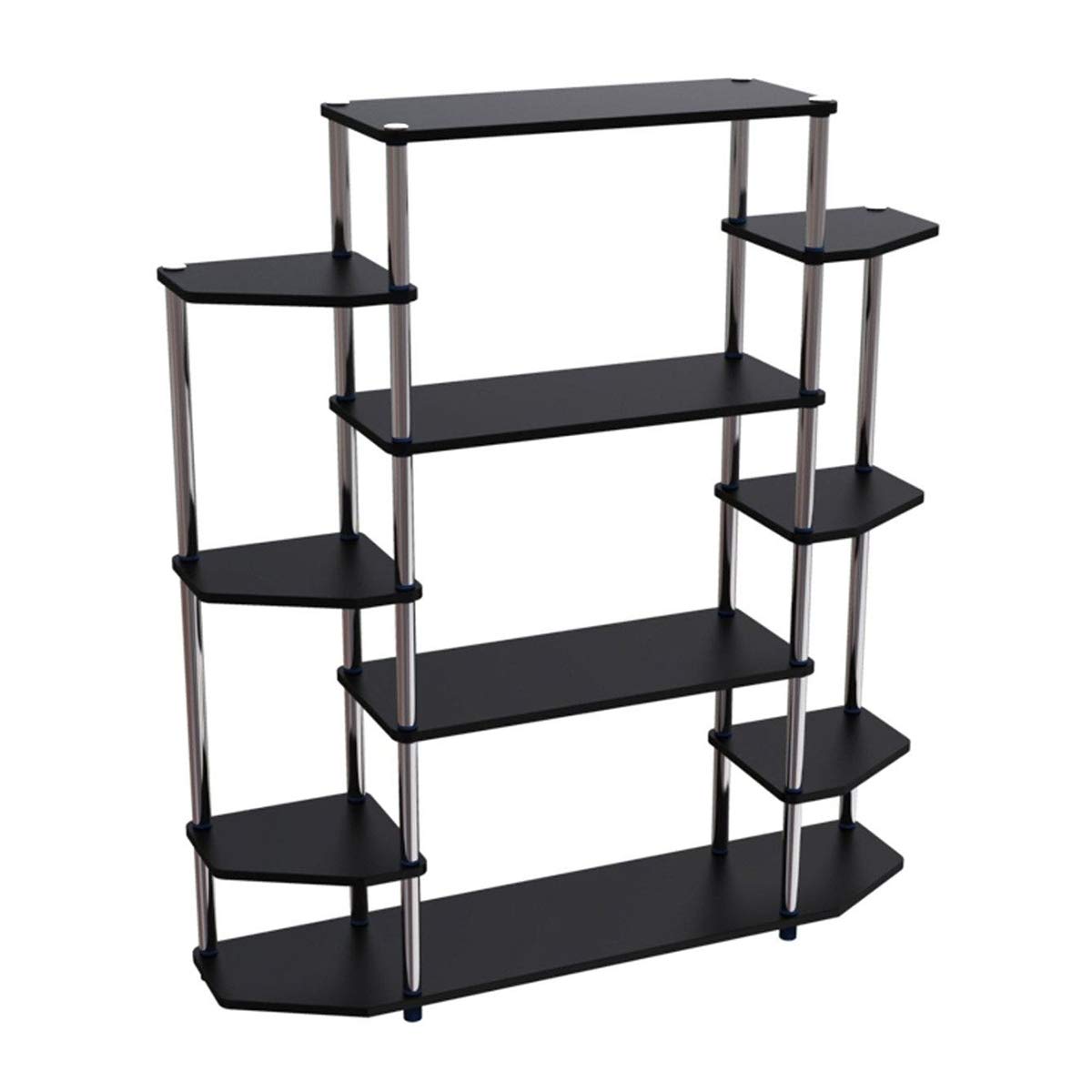 Convenience Concepts Designs2Go No Tools Wall Unit Bookshelf 47.25 - Contemporary Storage Shelves for Display, 10 Spacious Shelv