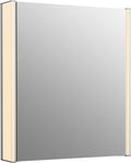 Kohler K-81145-SLE-DA1 Maxstow Medicine Cabinet with LED Light, Mirror Door & Staggered Shelves, Rectangular Frame, 22 x 24