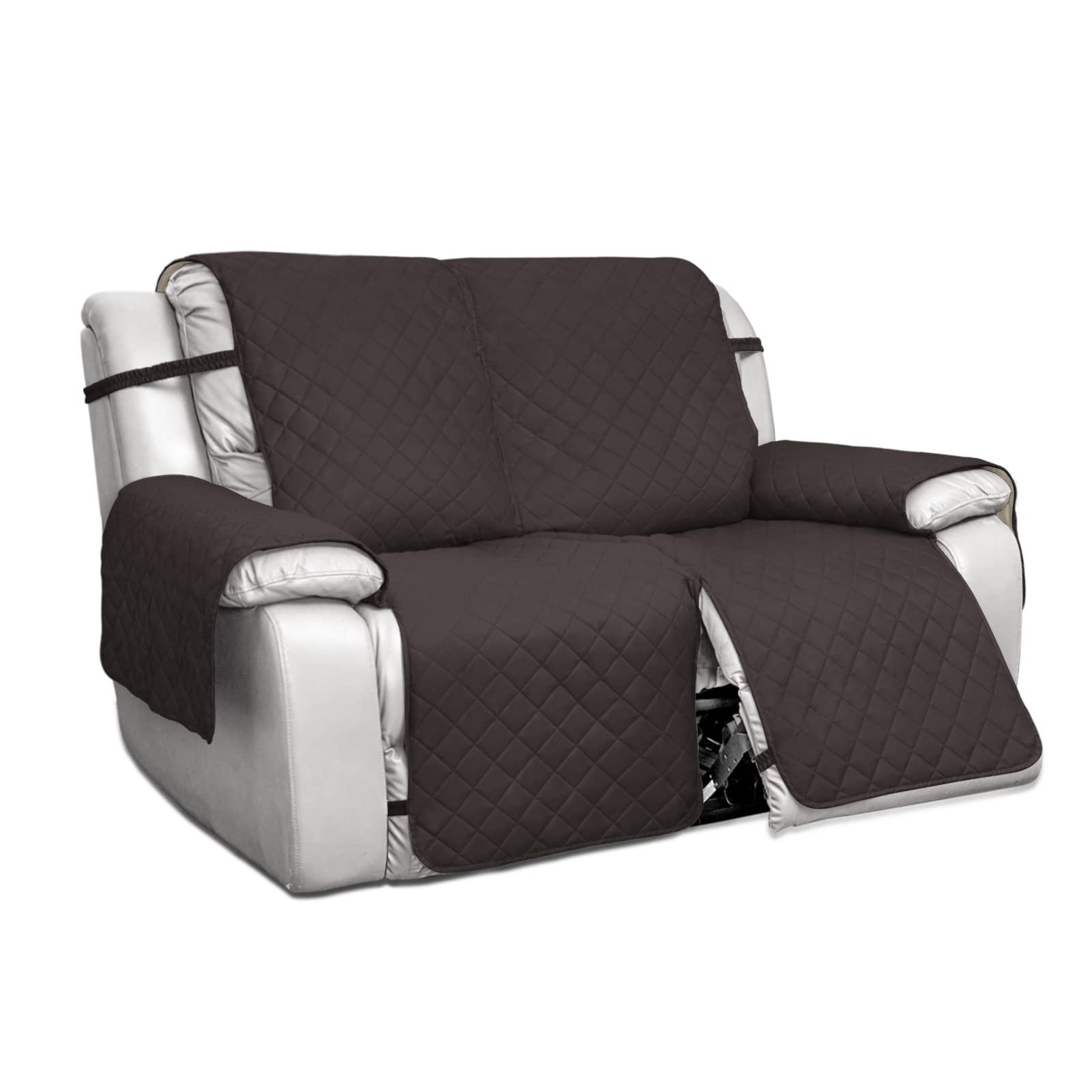 PureFit Water Resistant Reversible Sofa Cover for Reclining Sofa 2 Seat - Non Slip Split Recliner Couch Cover for Double Recline