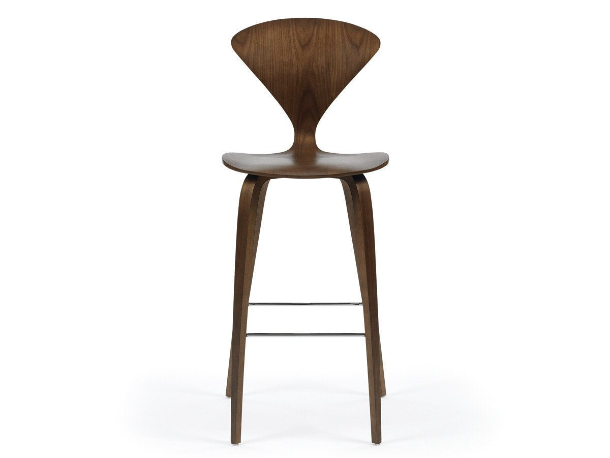 Nicer Furniture Cherner Counter Stool Walnut finish Dining Stool Wood Base
