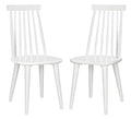 Safavieh American Homes Collection Burris Country Farmhouse White Spindle Side Chair (Set of 2)