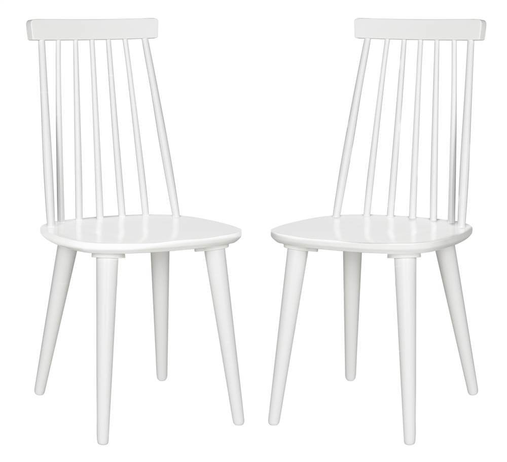 Safavieh American Homes Collection Burris Country Farmhouse White Spindle Side Chair (Set of 2)