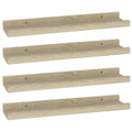 vidaXL Modern Sonoma Oak Wall Mounted Shelves, MDF Construction, 15.7 x 3.5 x 1.2, Versatile Display and Storage Solution, 4 Pie