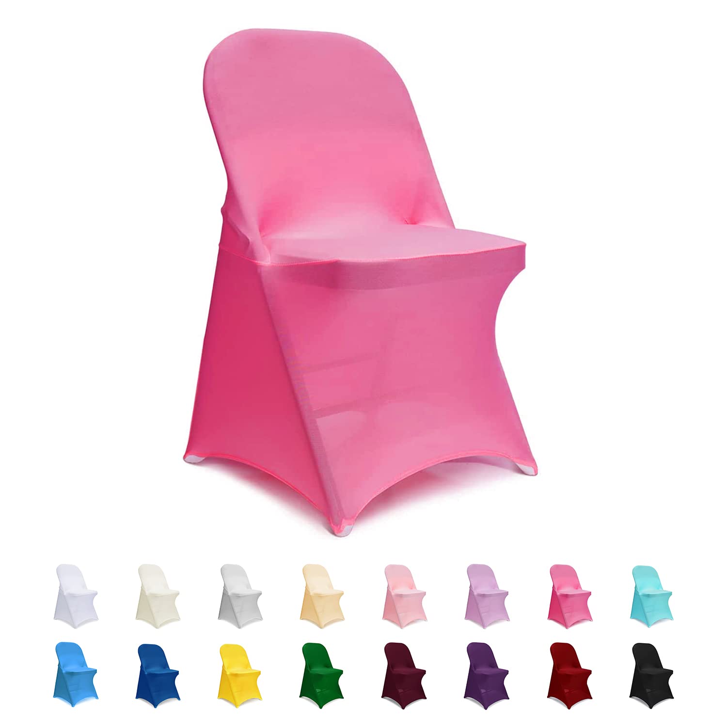 ManMengJi Party Chair Covers, Spandex Folding Chair Covers 6 PCS, Banquet Chair Slipcovers for Wedding, Holidays, Celebration, H