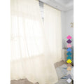 LONGTAI Window Beige Sheer Curtains 84 Inches Long 2 Panels Sheer Curtain Basic Rod Pocket Panel for Bedroom Children Living Roo