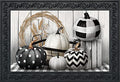 Briarwood Lane Black & White Pumpkins Fall Doormat Primitive Autumn Indoor Outdoor 30 x 18