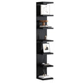 LitaEther Versatile 7 Tier Wall Shelf Unit,Black Lack Wall Shelf,Display Floating Shelf with LED Remote Control Light