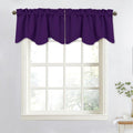 NICETOWN Blackout Window Curtain Valance - 52 inches by 18 inches Small Scalloped Valance Window Curtain Panel Tier for Living R