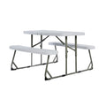 Flash Furniture Paige Easy-Fold Kids Outdoor Picnic Table and Benches - Commercial Grade Folding Plastic Play Table - Recommende