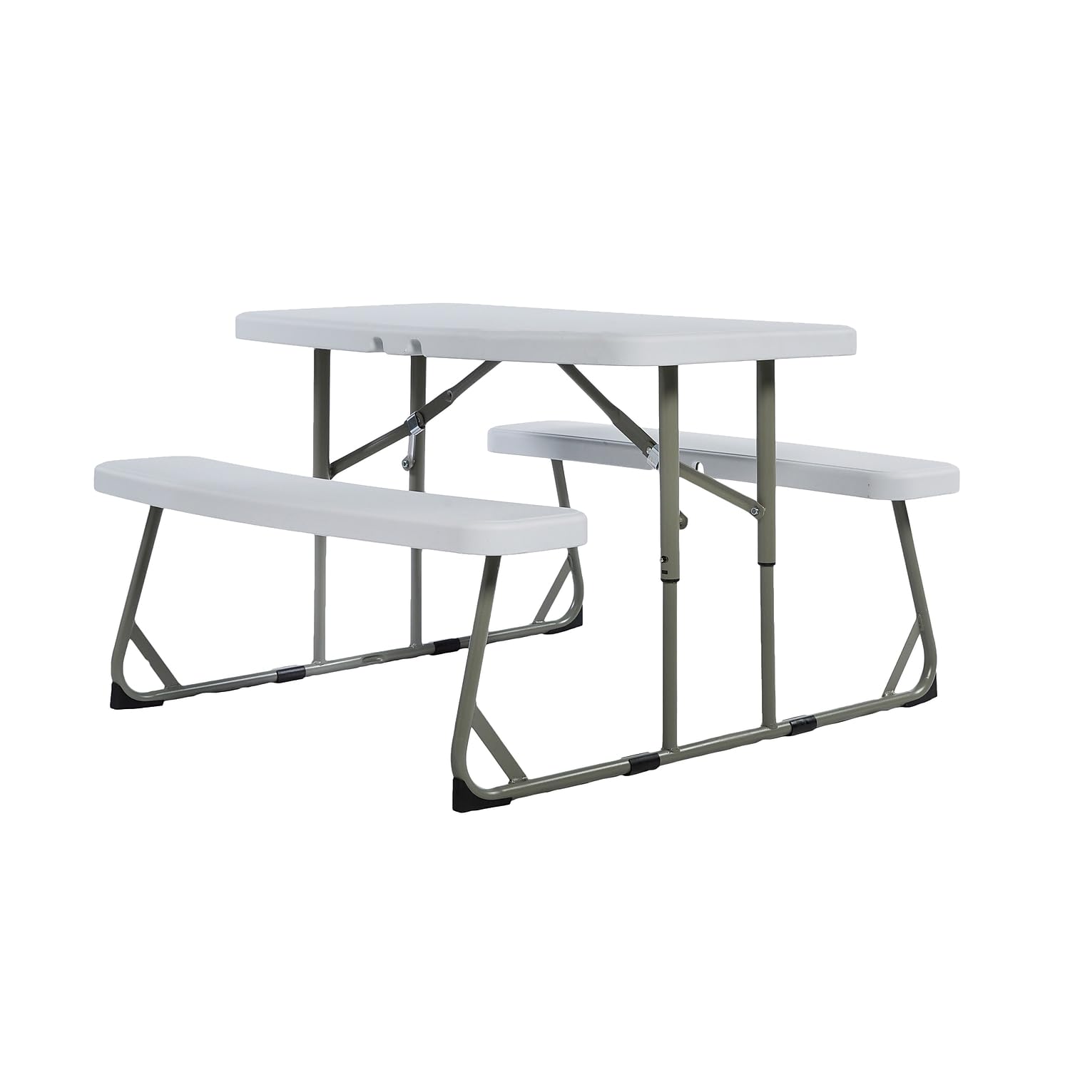 Flash Furniture Paige Easy-Fold Kids Outdoor Picnic Table and Benches - Commercial Grade Folding Plastic Play Table - Recommende