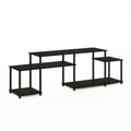 Furinno Besi 6-Tier Industrial Multipurpose Shelf Display Rack with Metal Frame, Narrow, Finn Oak