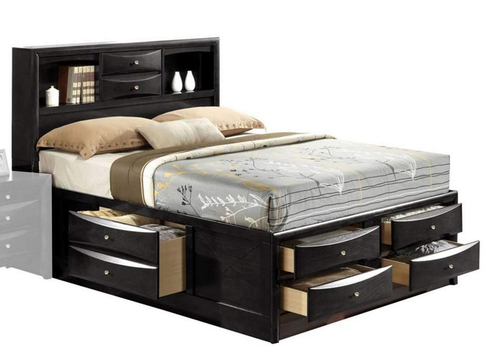 Acme Ireland Full Bed with Storage in Black