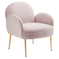 Modway Transcend Performance Velvet Armchair with Pink Finish EEI-5026-PNK