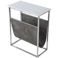 Butler Specialty Koler Marble and Leather Magazine Table in Gray