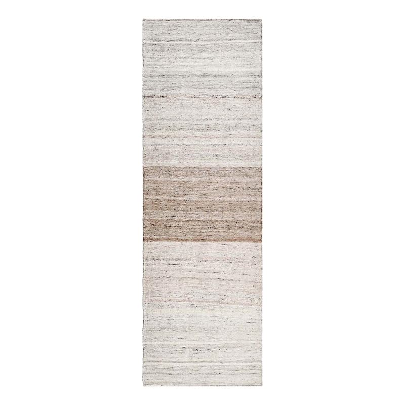Kosas Home Opal Beach 30 x 96 Striped Ombre Polyester Fabric Area Rug in Sand