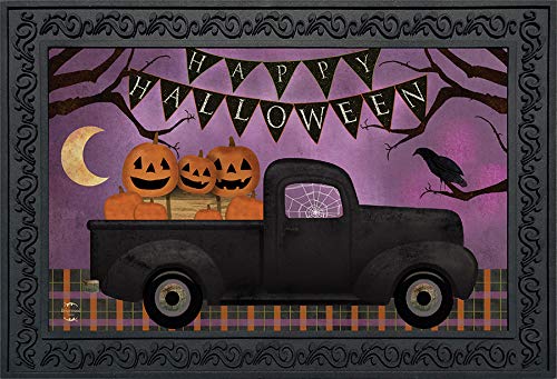 Briarwood Lane Halloween Truck Doormat Jack oLanterns Indoor/Outdoor 30 x 18