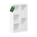 Furinno Luder 5-Cube No Tool Assembly Open Shelf, White