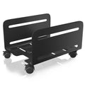 AGPTEK CPU Stand - Adjustable Width 4.7 to 8.2 with 2 Locking Wheels and 2 Caster Wheels - Black