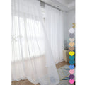 Window White Sheer Curtains 120 Inches Long 2 Panels Sheer White Curtains Basic Rod Pocket Panel for Bedroom Children Living Roo