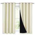 NICETOWN Cold Blocking Curtains, Bedroom Full Blackout Curtain Panels, Great Job for Blocking Light, Complete Blackout Draperies