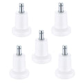Xidouyuer 5PCS Bell Glides High Profile 2.5 Glides White for Carpet Replacement Office Chair or Stool Swivel Wheels to Fixed S