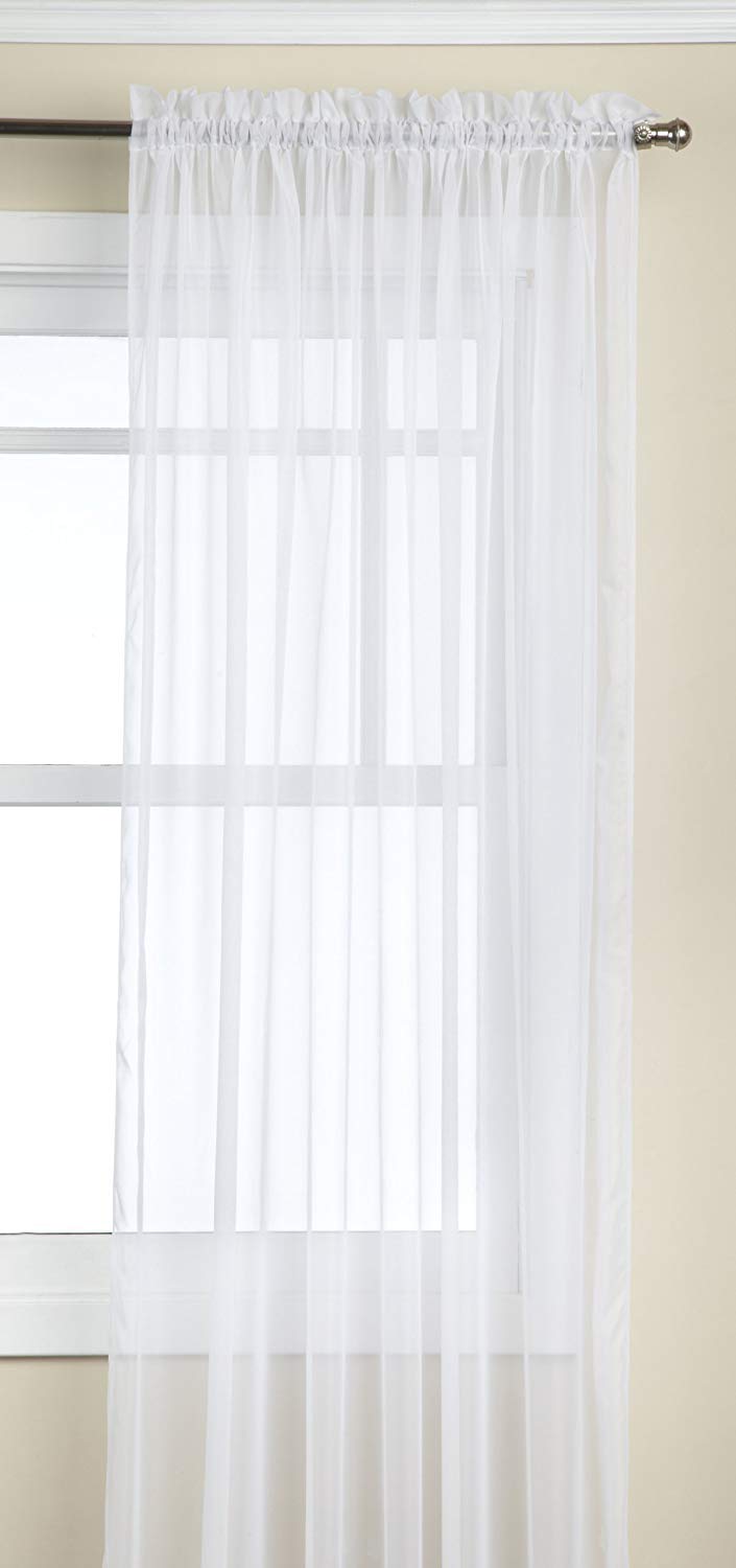 Stylemaster Elegance Sheer Voile, 60 X 63  Panel, White