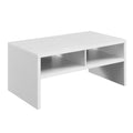 Convenience Concepts Northfield Admiral Deluxe Coffee Table with Shelves, White