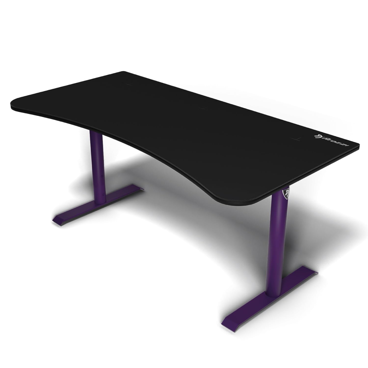 Arozzi Arena Ultrawide Curved Gaming and Office Desk with Full Surface Water Resistant Desk Mat with 3 Custom Monitor Mount Cut 