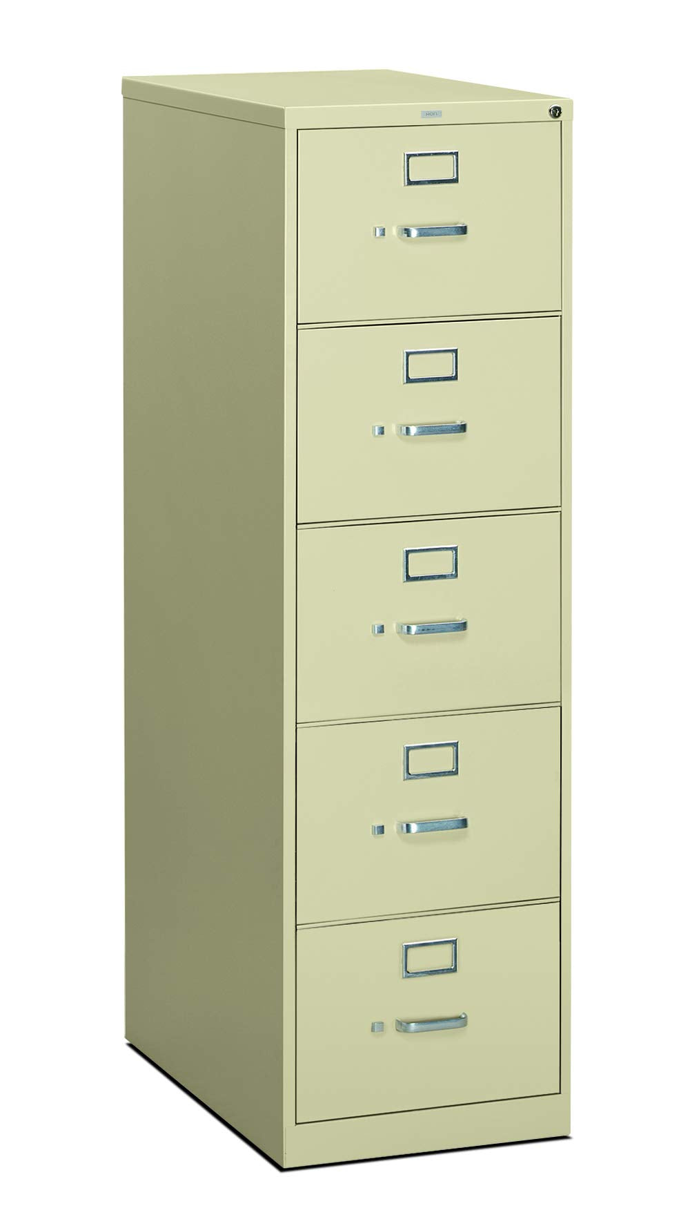 HON 310 Series Vertical File Cabinet Legal Width, 5 Drawers, Putty (H315C)