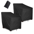 ALSTER Outdoor Chair Covers 2 Pack, Patio Chair Covers(37 L x 30 W x 30 H), Durable and Waterproof Black Furniture Covers for Lo