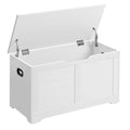 VASAGLE Storage Chest, Storage Trunk with 2 Safety Hinges, Storage Bench, Shoe Bench, Farmhouse Style, 15.7 x 31.5 x 18.1 Inches