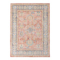9 X 13 coral Floral Power Loom Area Rug