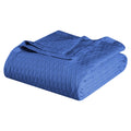 50 X 60 Blue Cotton Woven Geometric Throw Blanket
